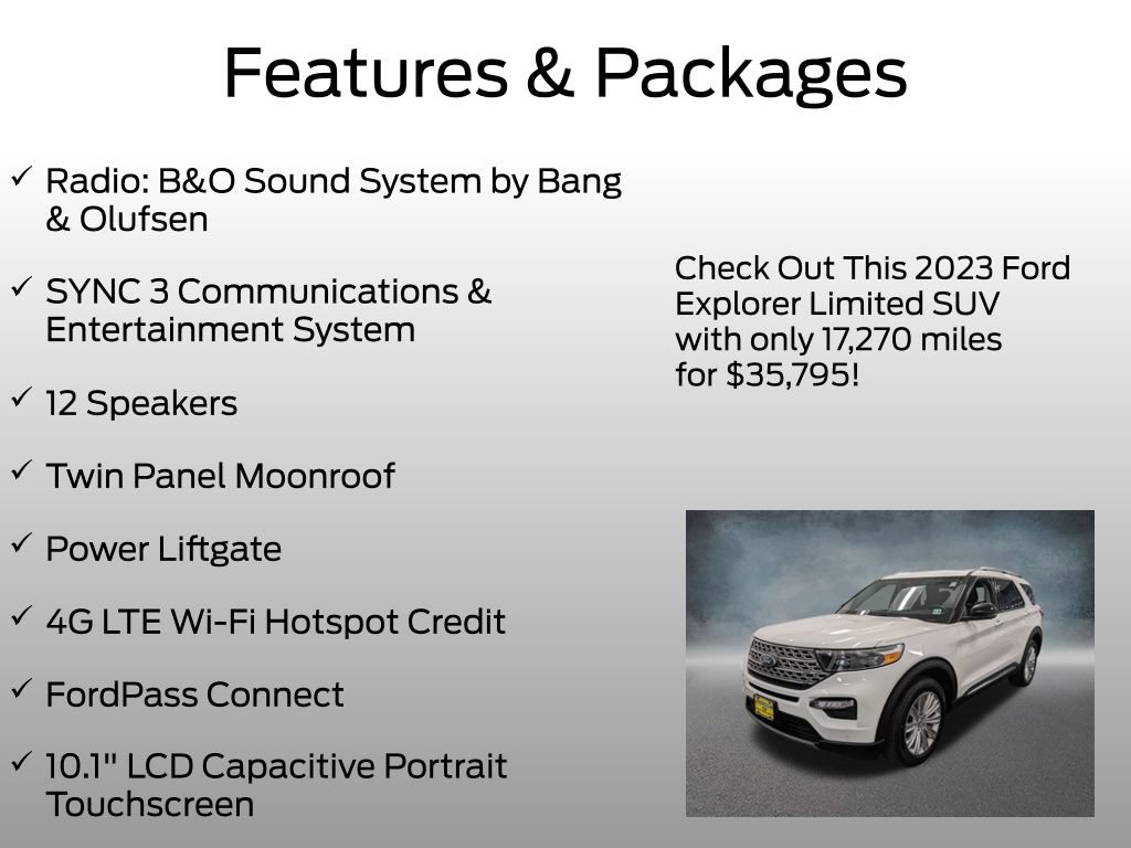 Certified 2023 Ford Explorer Limited w/ Limited Technology Package AWD/4WD image 8