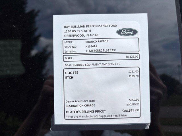 Certified 2026 Ford Bronco Raptor AWD/4WD image 3