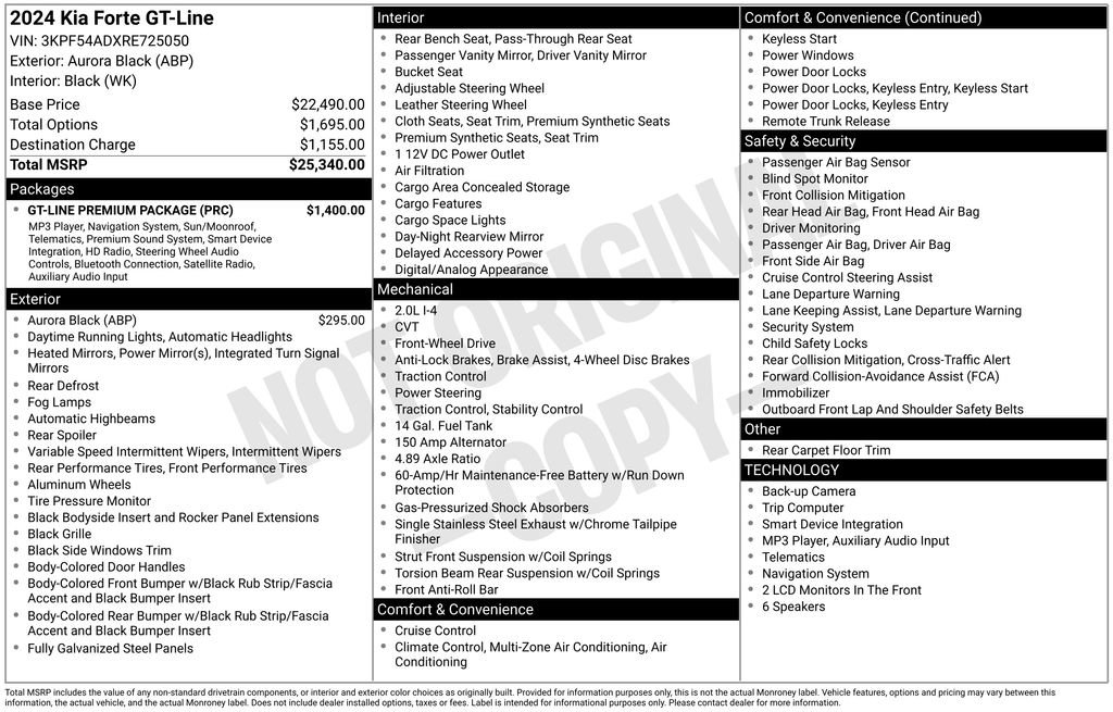 Used 2024 Kia Forte GT-Line w/ GT-Line Premium Package FWD image 31