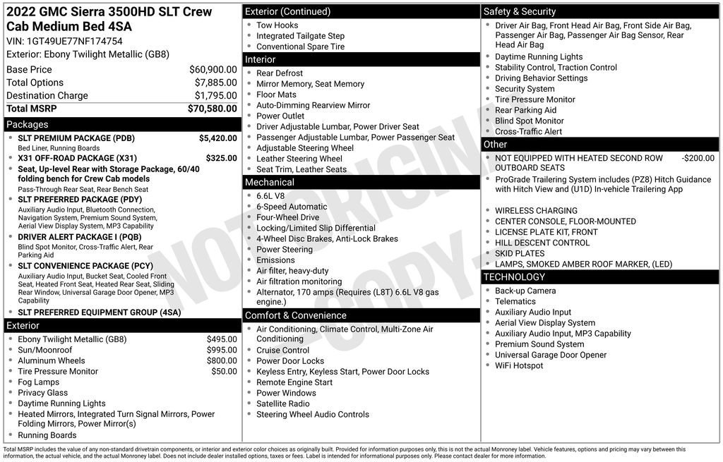 Used 2022 GMC Sierra 3500 SLT w/ SLT Premium Package image 46