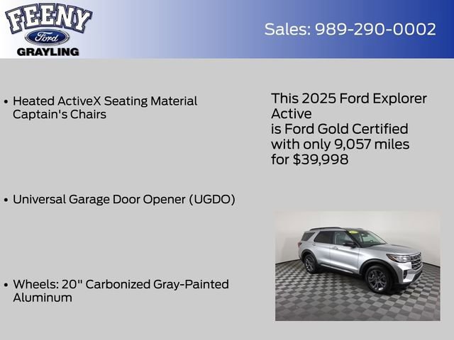 Certified 2025 Ford Explorer Active w/ Active Comfort Package image 17