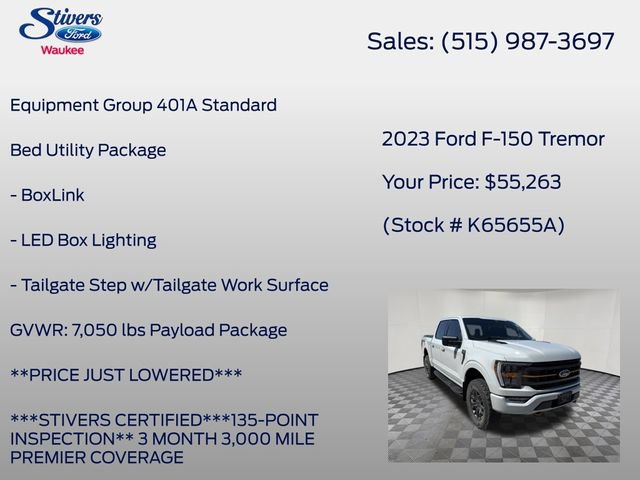 Certified 2023 Ford F150 Tremor w/ Bed Utility Package AWD/4WD image 8