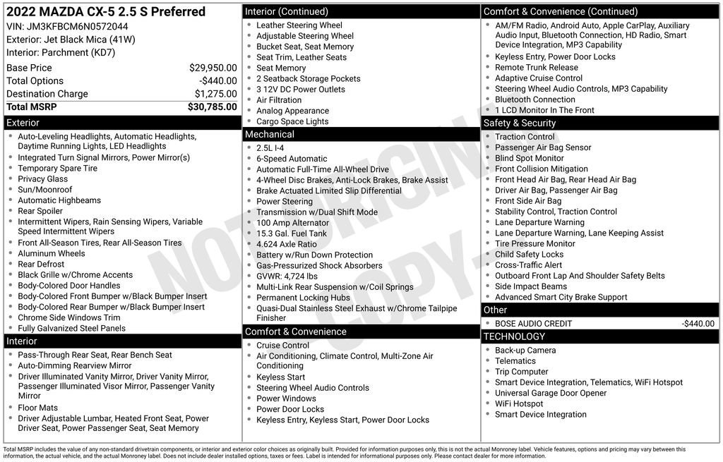 Used 2022 MAZDA CX-5 AWD 2.5 S w/ Preferred Package image 12
