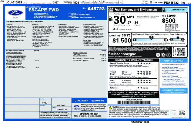 Certified 2023 Ford Escape ST-Line w/ Cold Weather Package FWD image 6