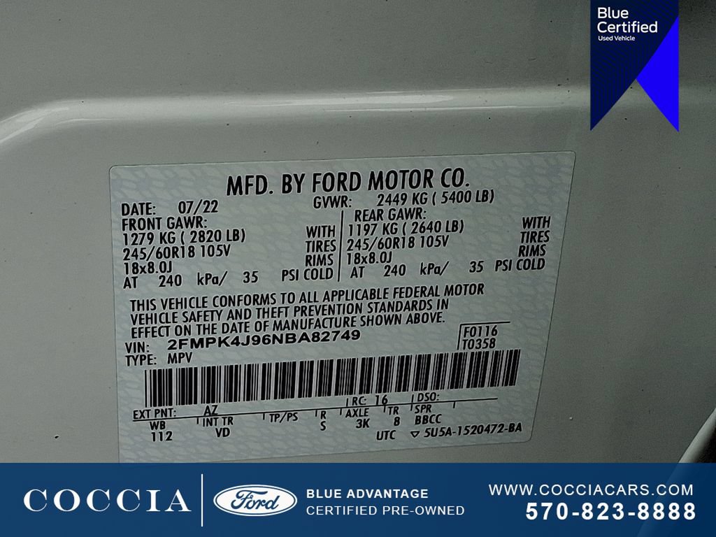Certified 2022 Ford Edge SEL w/ Convenience Package AWD/4WD image 26