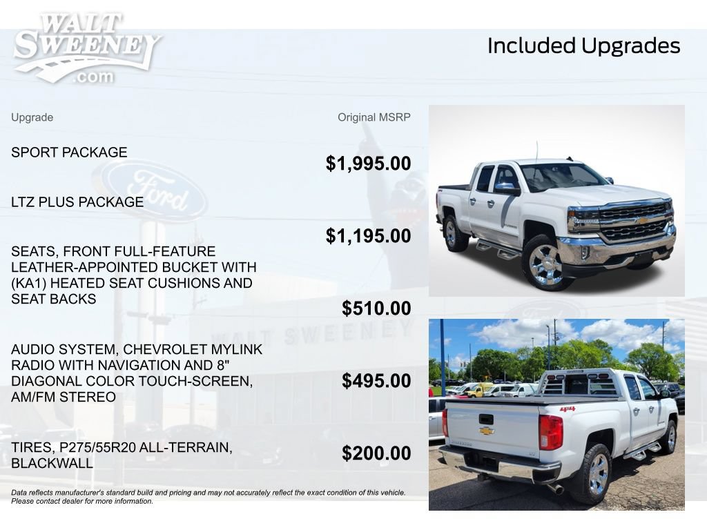 Used 2018 Chevrolet Silverado 1500 LTZ w/ Sport Package AWD/4WD image 12