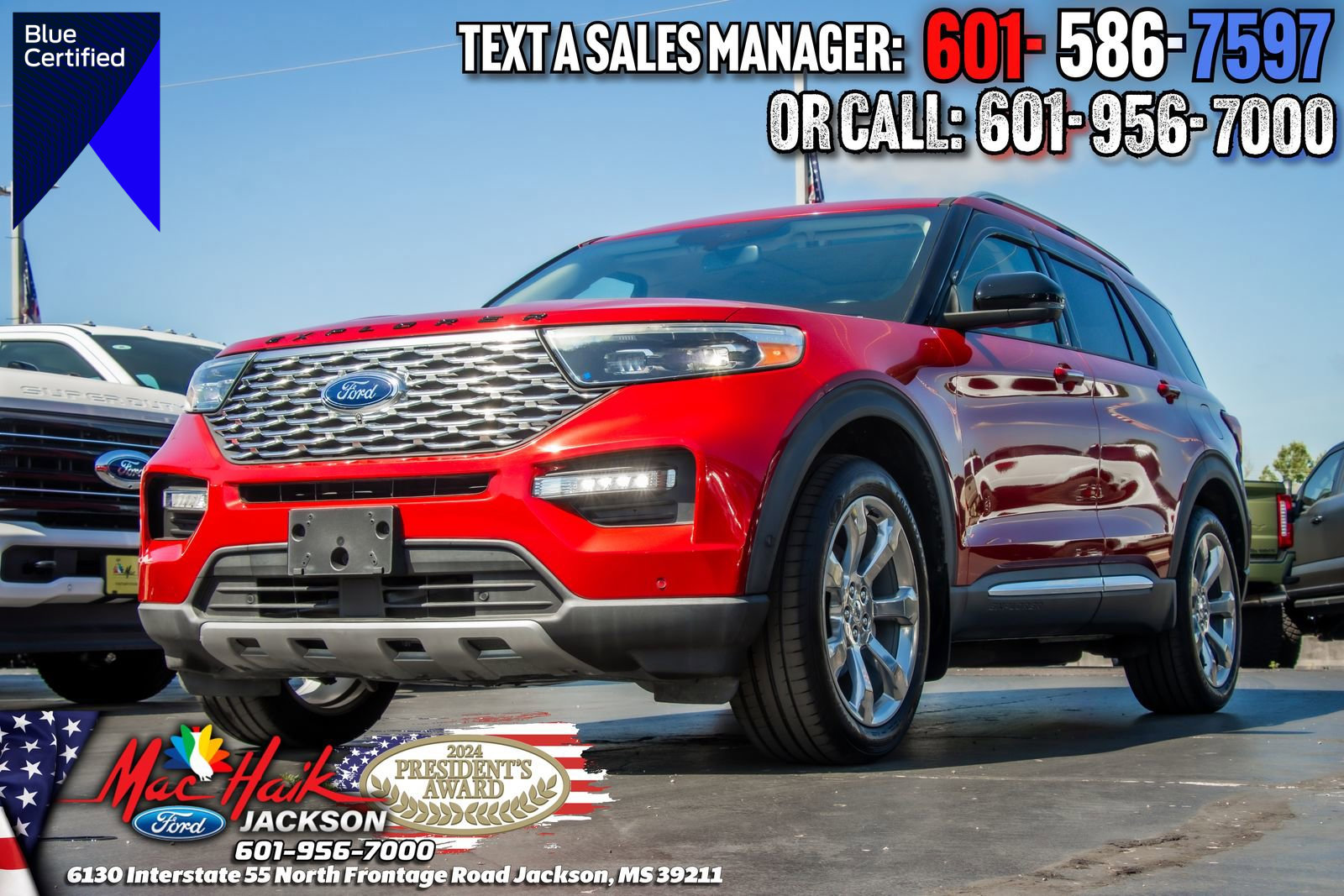 Certified 2020 Ford Explorer Platinum w/ Premium Technology Package