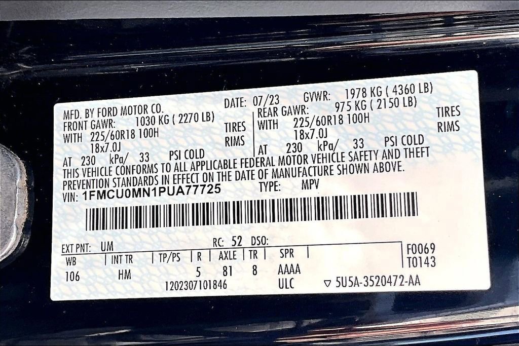 Certified 2023 Ford Escape ST-Line w/ Tech Pack #1 image 35