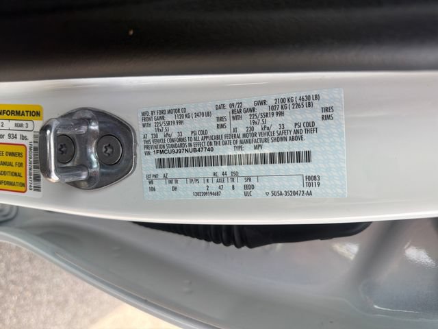 Certified 2022 Ford Escape Titanium w/ Titanium Elite Package AWD/4WD image 32
