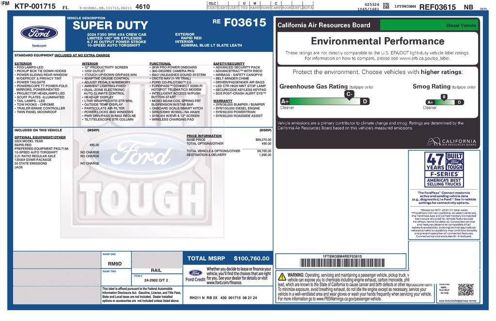 Certified 2024 Ford F350 Limited AWD/4WD image 7