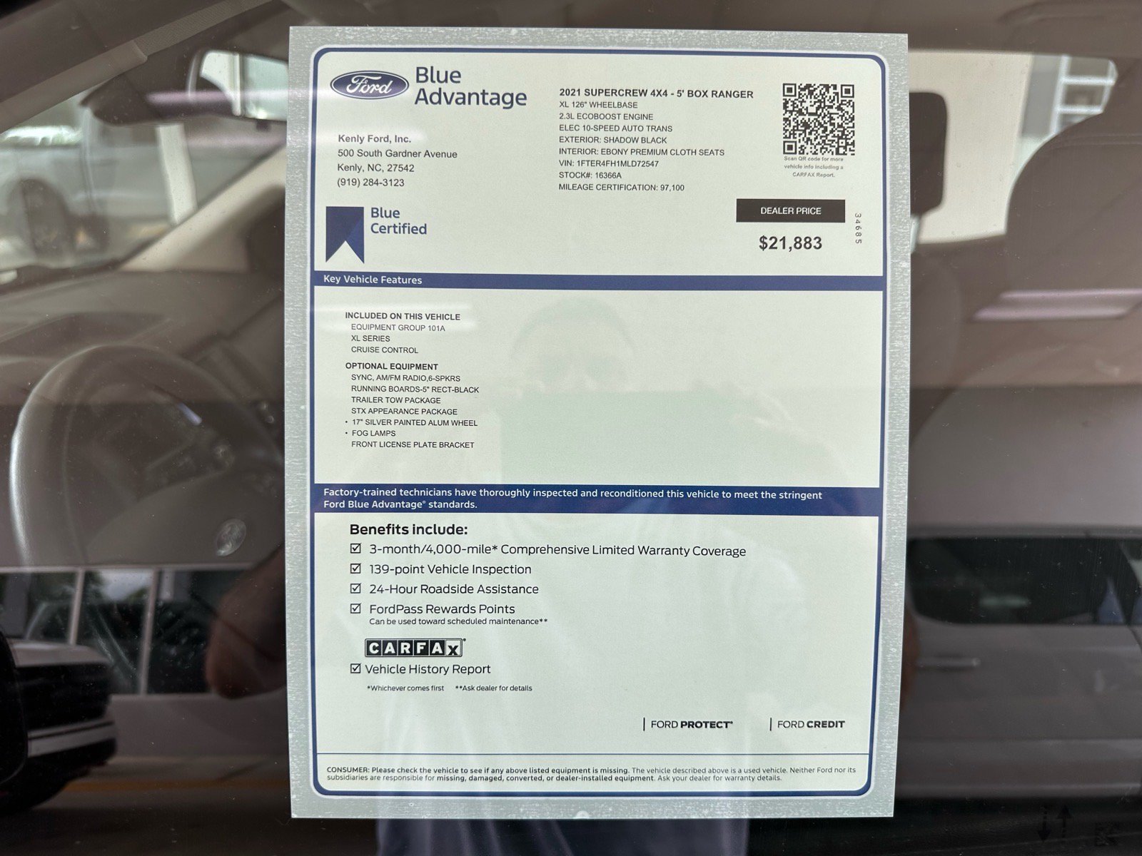 Certified 2021 Ford Ranger XL w/ Equipment Group 101A High AWD/4WD image 5