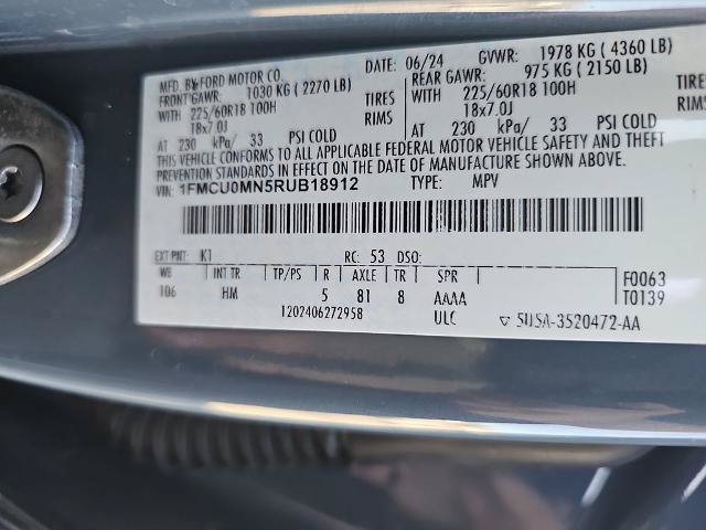 Certified 2024 Ford Escape ST-Line w/ Tech Pack #1 FWD image 36