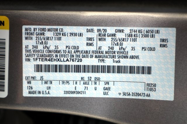 Certified 2020 Ford Ranger XL w/ Equipment Group 101A Mid image 36