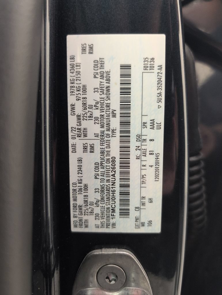 Certified 2022 Ford Escape SEL FWD image 40