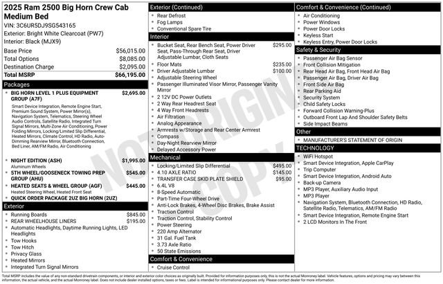 Used 2025 RAM 2500 Big Horn AWD/4WD image 29