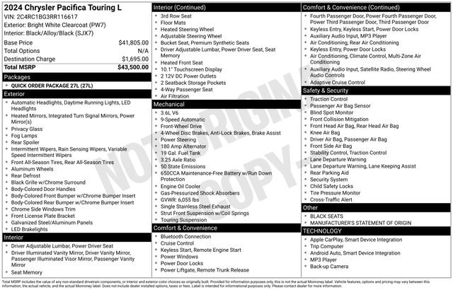 Used 2024 Chrysler Pacifica Touring-L FWD image 38