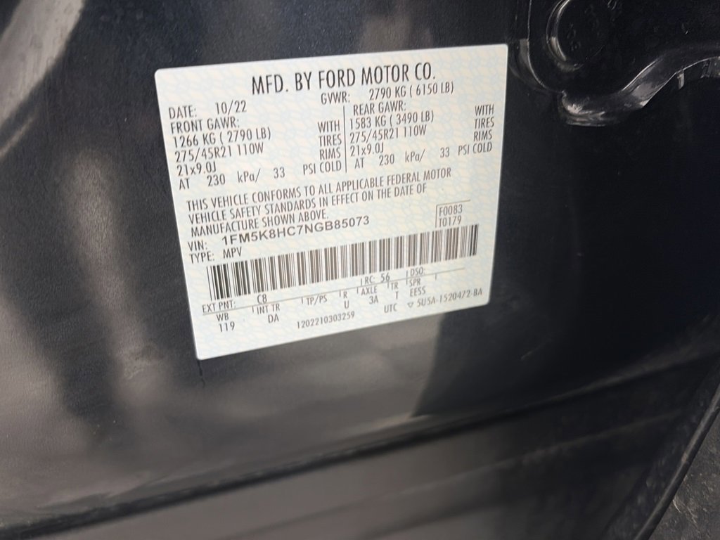 Certified 2022 Ford Explorer Platinum w/ Equipment Group 601A image 9