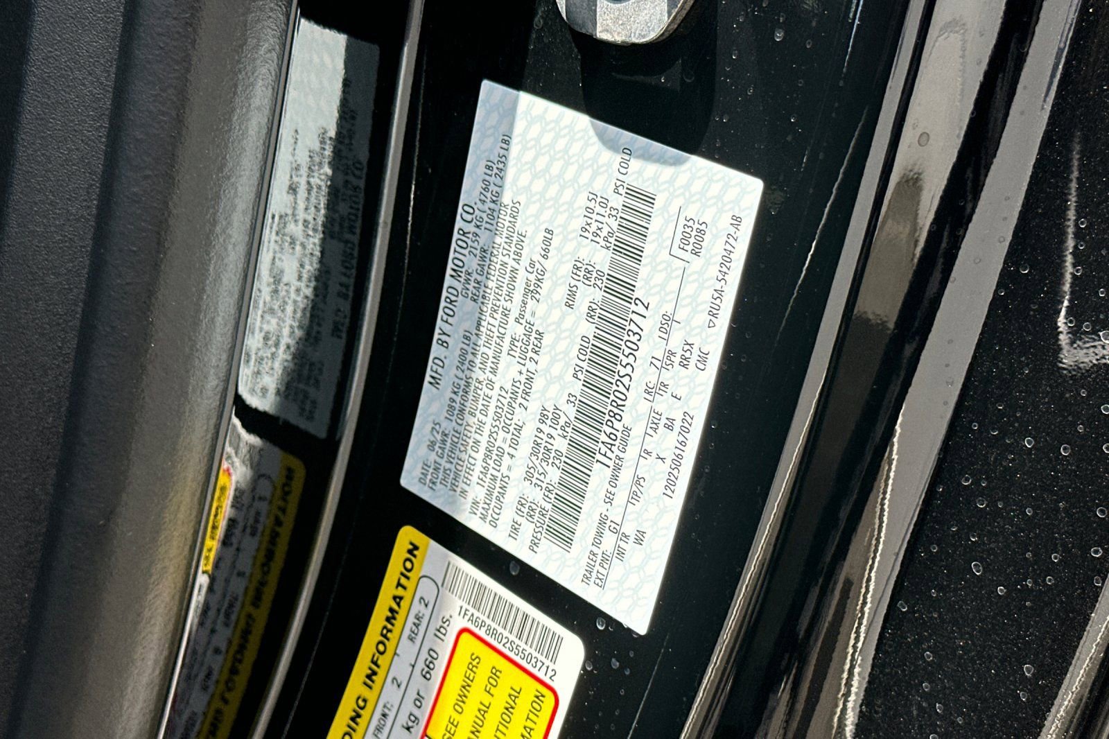 Certified 2025 Ford Mustang Dark Horse w/ Dark Horse Handlin Package RWD image 32