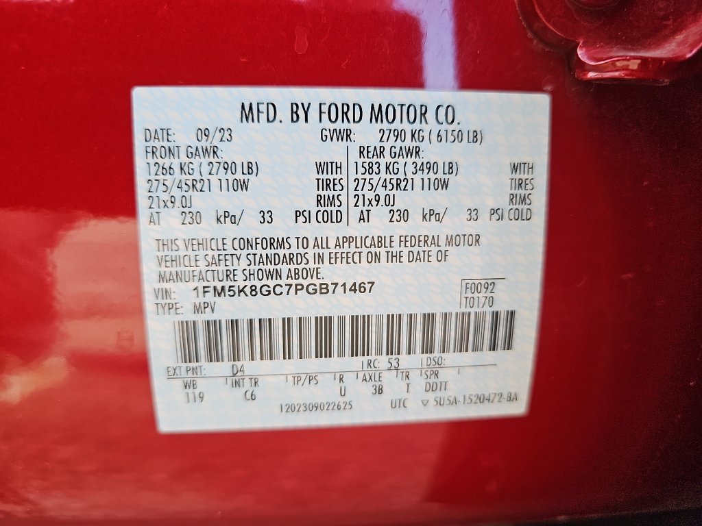 Certified 2023 Ford Explorer ST w/ Equipment Group 401A AWD/4WD image 35