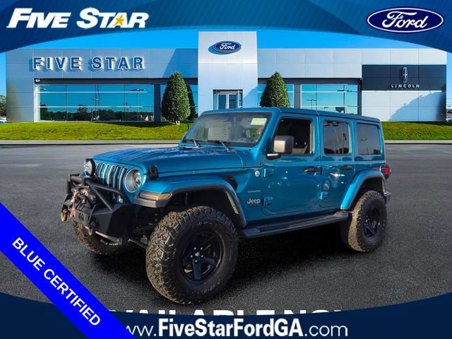 Used 2020 Jeep Wrangler Unlimited Sahara w/ Uconnect 4C Nav & Sound Group AWD/4WD image 3