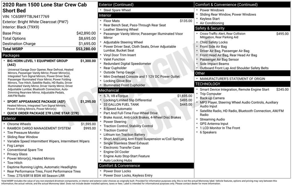 Used 2020 RAM 1500 Lone Star AWD/4WD image 6