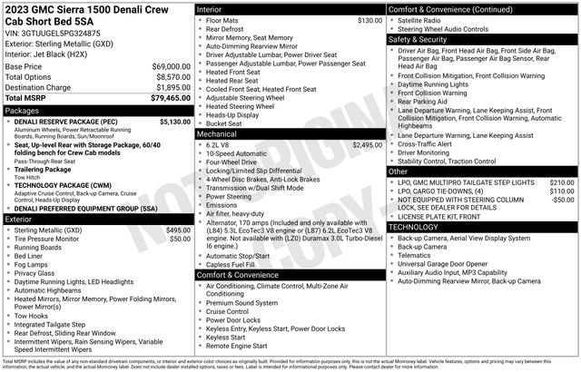 Used 2023 GMC Sierra 1500 Denali w/ Denali Reserve Package AWD/4WD image 38
