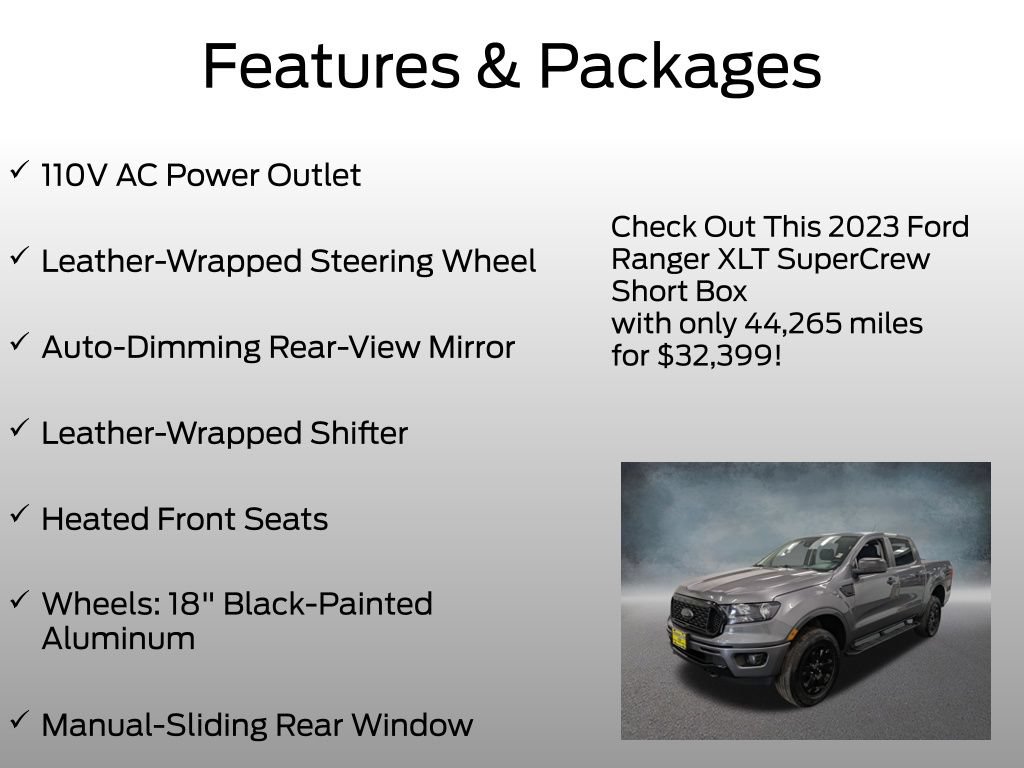 Certified 2023 Ford Ranger XLT w/ Equipment Group 302A High AWD/4WD image 13