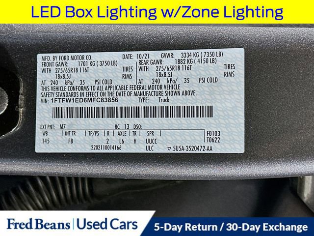 Certified 2021 Ford F150 XLT w/ Equipment Group 302A High image 38