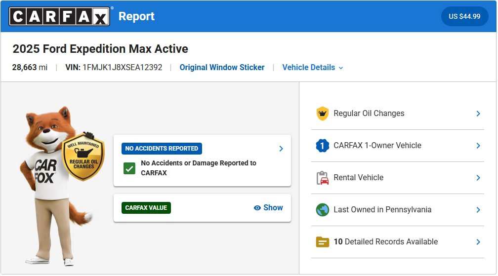 Certified 2025 Ford Expedition Max Active AWD/4WD image 2