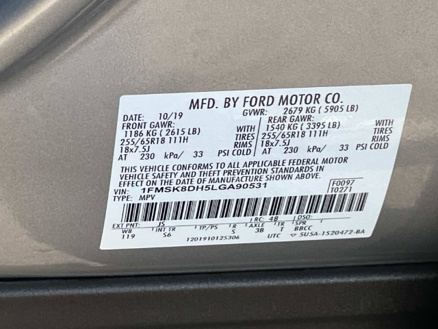 Certified 2020 Ford Explorer XLT w/ Equipment Group 202A AWD/4WD image 20