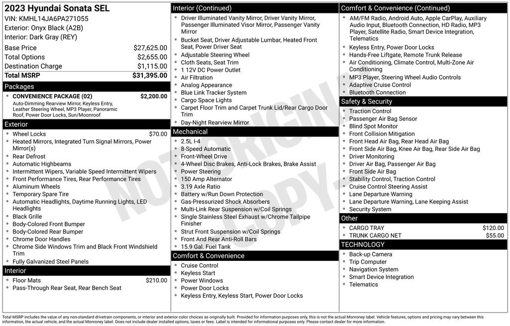 Used 2023 Hyundai Sonata SEL w/ Convenience Package image 5