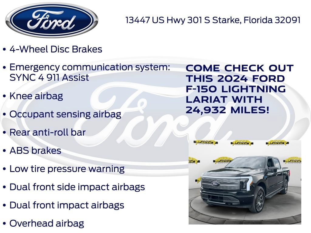 Certified 2024 Ford F150 Lightning Lariat AWD/4WD image 32