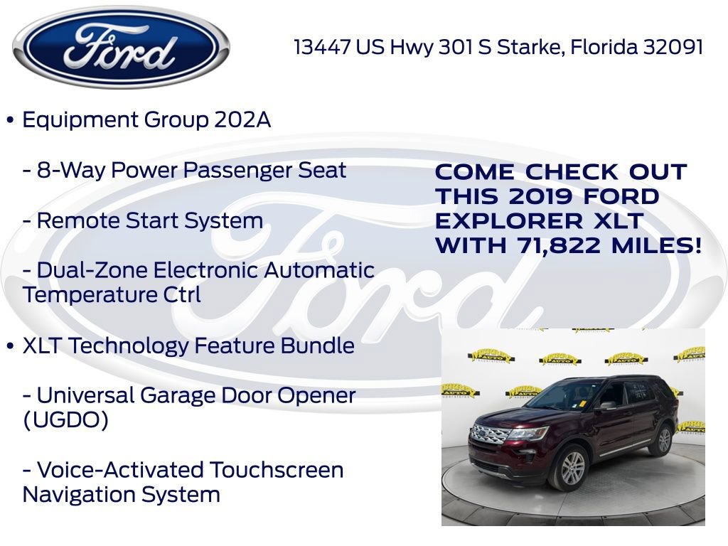 Certified 2019 Ford Explorer XLT w/ Equipment Group 202A image 20