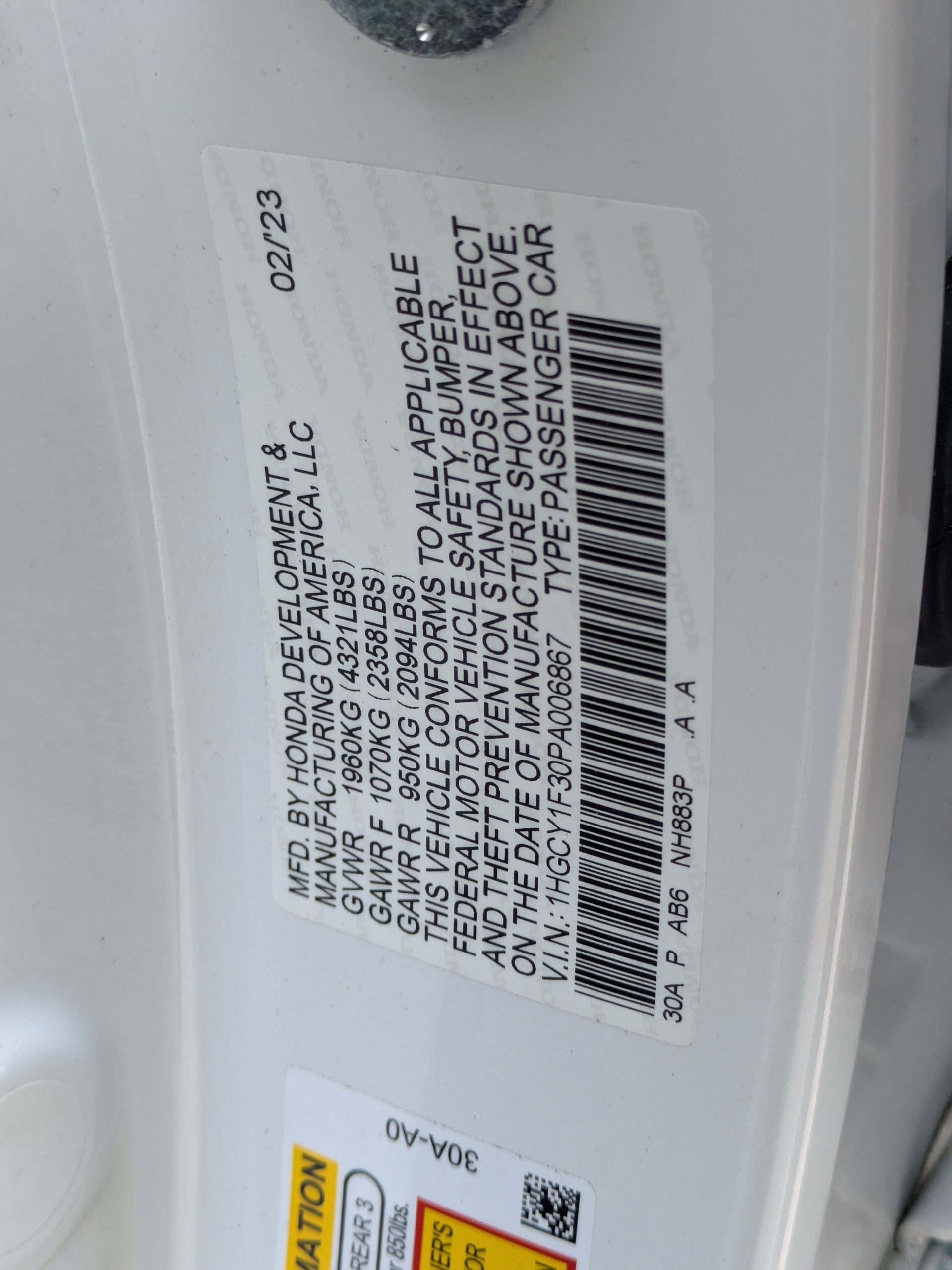 Used 2023 Honda Accord EX image 37