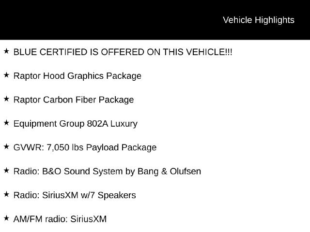 Certified 2020 Ford F150 Raptor w/ Equipment Group 802A Luxury AWD/4WD image 6