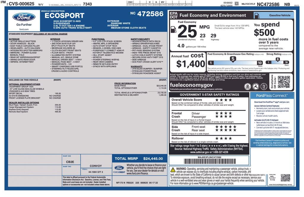 Certified 2022 Ford EcoSport S image 10