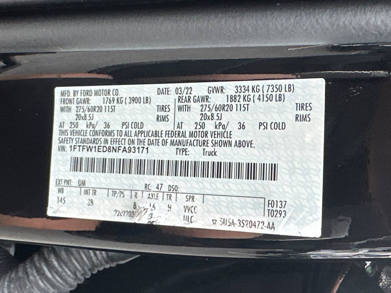 Certified 2022 Ford F150 Platinum w/ Equipment Group 701A High AWD/4WD image 35