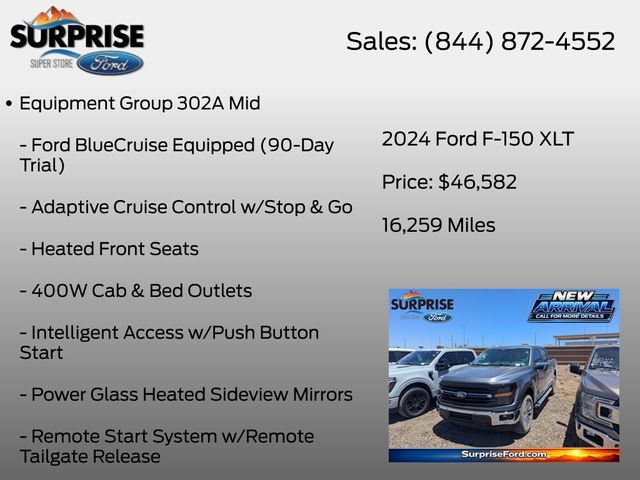Certified 2024 Ford F150 XLT w/ Equipment Group 302A MID AWD/4WD image 7