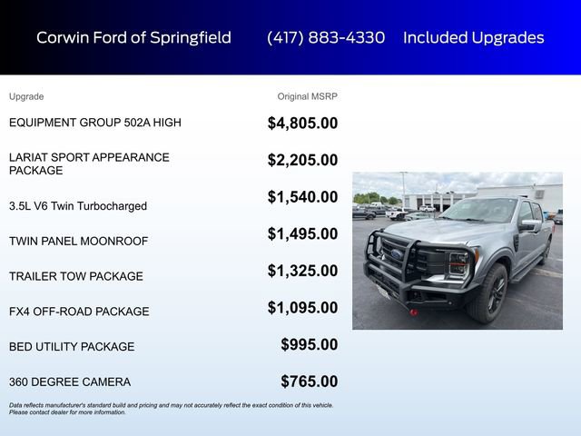 Certified 2023 Ford F150 Lariat w/ Equipment Group 502A High AWD/4WD image 6
