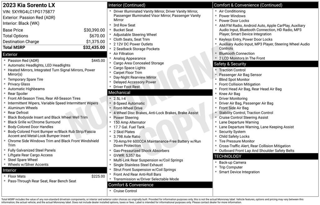 Used 2023 Kia Sorento LX image 11