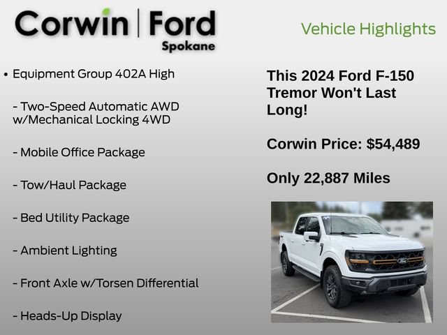 Certified 2024 Ford F150 Tremor w/ Equipment Group 402A High AWD/4WD image 7