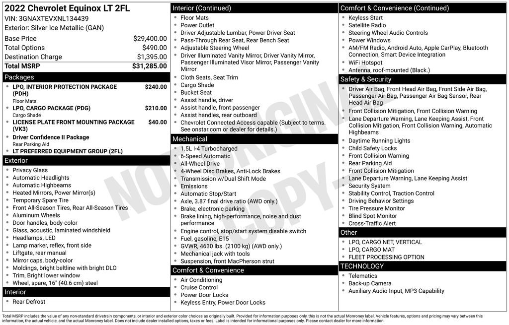 Used 2022 Chevrolet Equinox LT AWD/4WD image 6