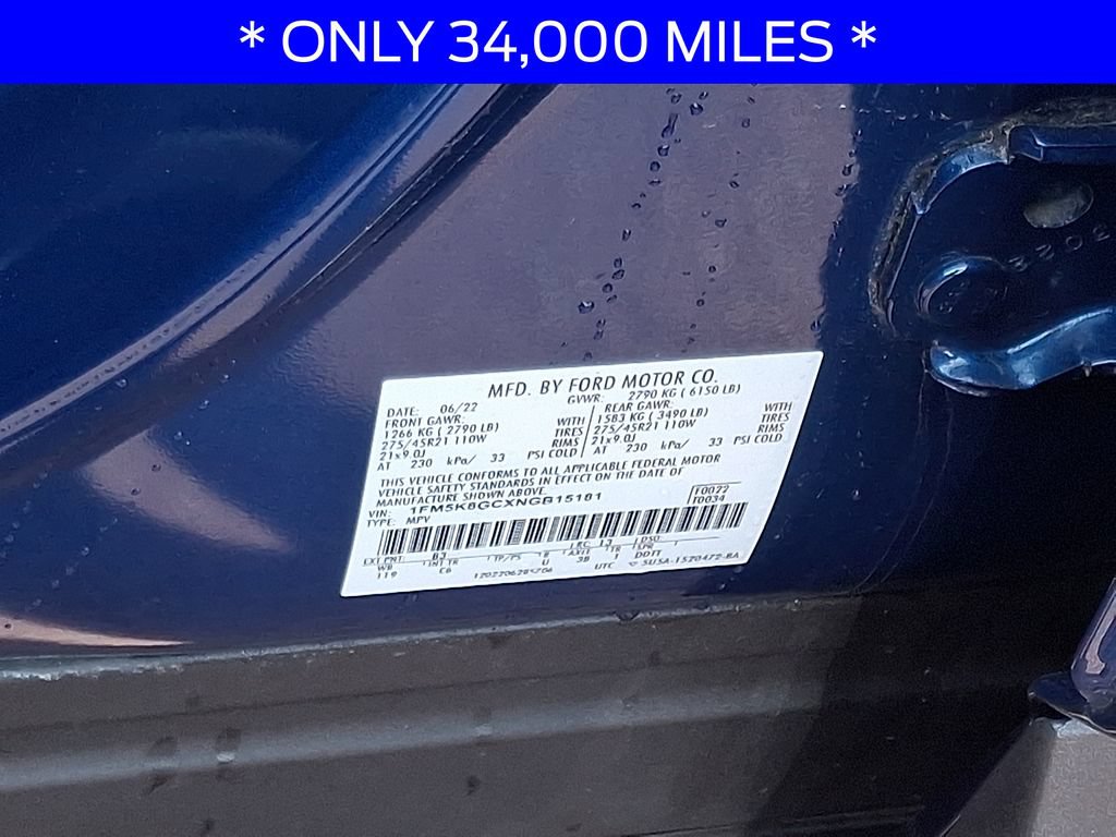 Certified 2022 Ford Explorer ST w/ Equipment Group 401A AWD/4WD image 30