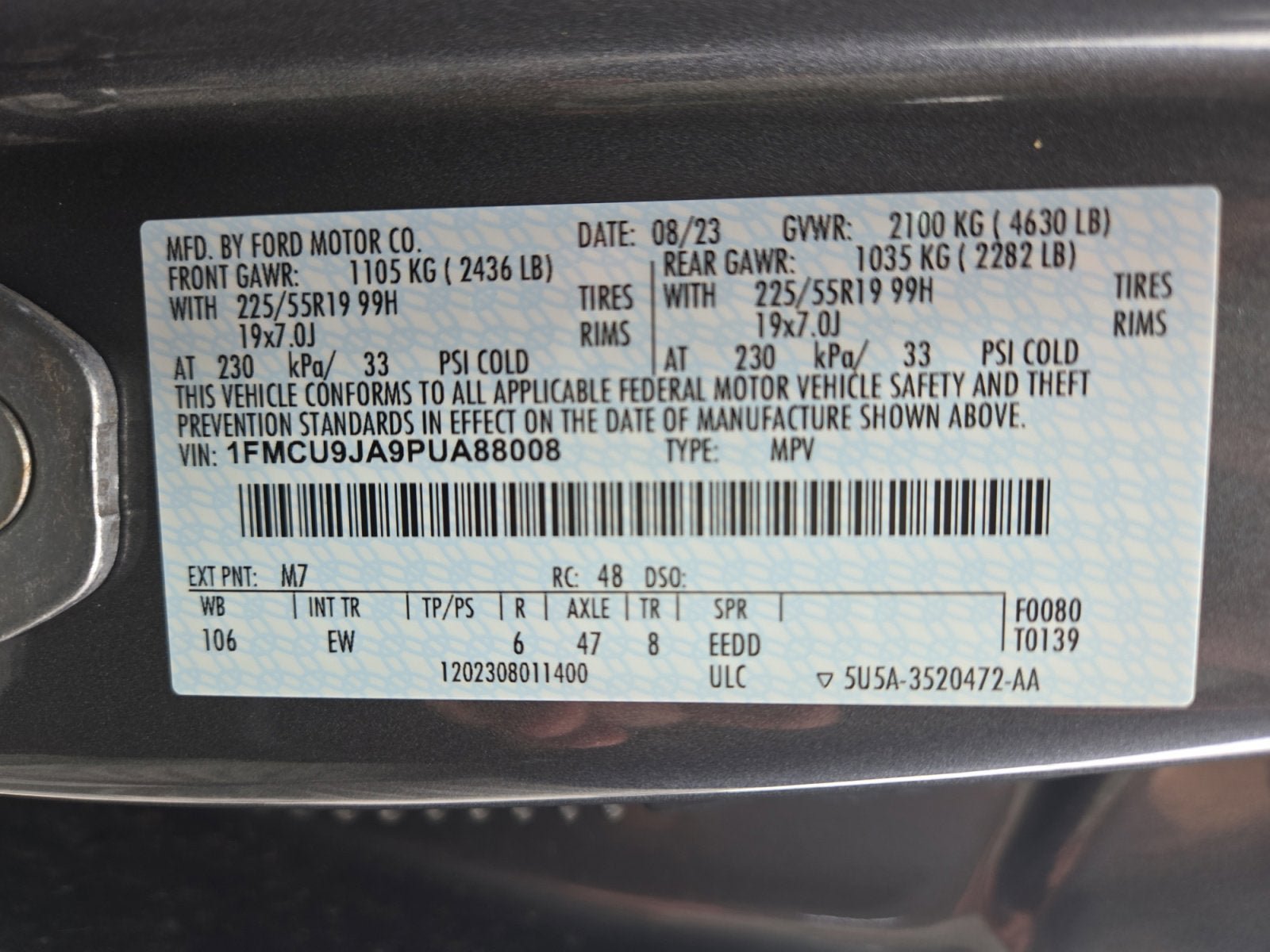 Certified 2023 Ford Escape Platinum AWD/4WD image 28