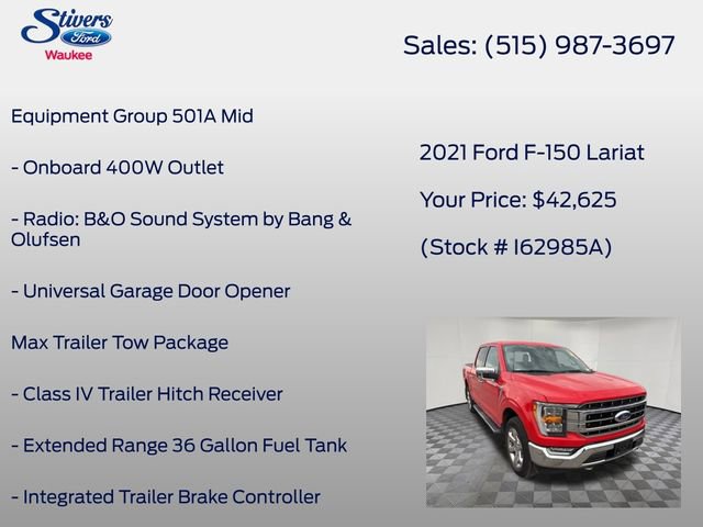 Certified 2021 Ford F150 Lariat w/ Max Trailer Tow Package image 7