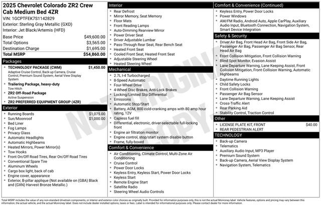Used 2025 Chevrolet Colorado ZR2 w/ Technology Package AWD/4WD image 36