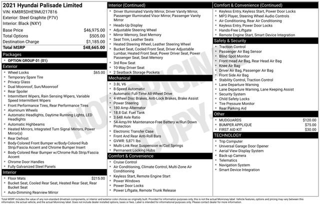 Used 2021 Hyundai Palisade Limited image 41