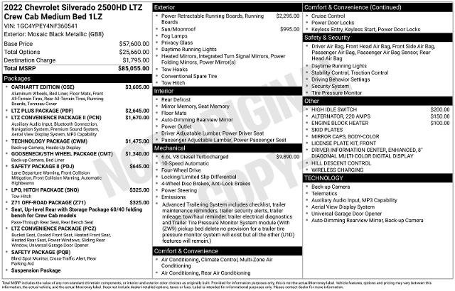 Used 2022 Chevrolet Silverado 2500 LTZ w/ Carhartt Edition AWD/4WD image 18