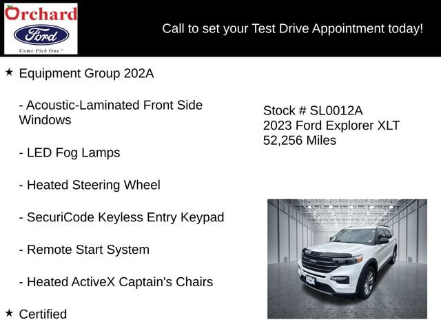 Certified 2023 Ford Explorer XLT w/ Equipment Group 202A AWD/4WD image 7