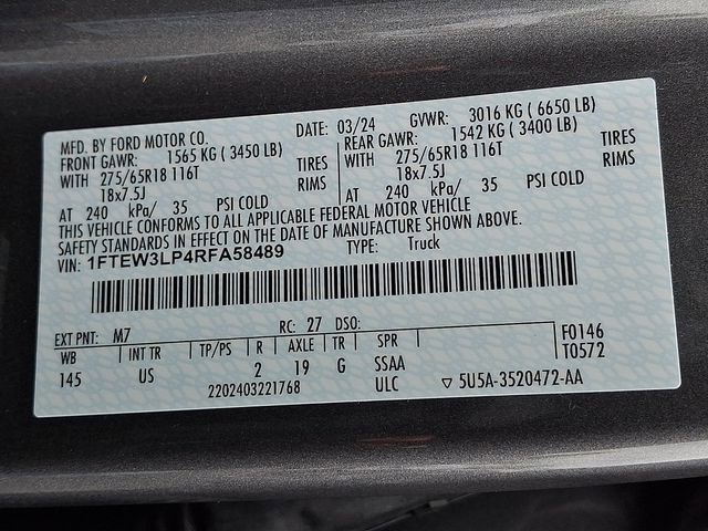 Certified 2024 Ford F150 XLT w/ Equipment Group 302A MID image 28